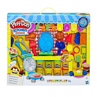 Play-Doh Kitchen Creations Ultimate Barbecue Set Create & Make Meals with Kitchen Tools 40 Pieces