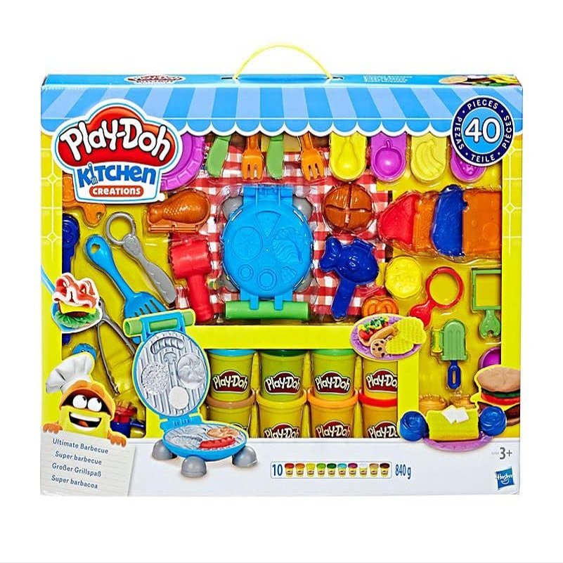 Play-Doh Kitchen Creations Ultimate Barbecue Set Create & Make Meals with Kitchen Tools 40 Pieces