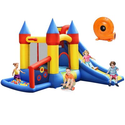 BOUNTECH Inflatable Bounce House, Bouncy House for Kids 5-12 Indoor Outdoor Party Family Fun with 780W Blower, 50PCS Balls, Portable Toddler Bouncy Castle for Yard, Park, Backyard Birthday Party Gifts