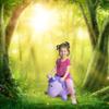 Farm Hoppers Fantasy Hopper Inflatable Toddler Safe Bouncing Purple Mane Unicorn Plus Pump view 2