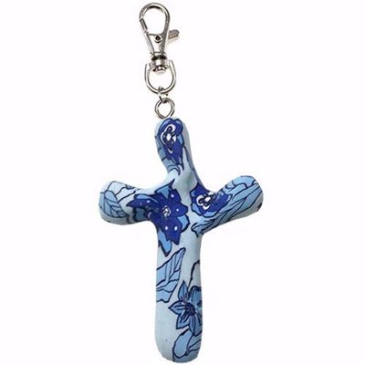 Calypso Studios by First & Main 3" Blue Garden Comforting Clay Cross Clip