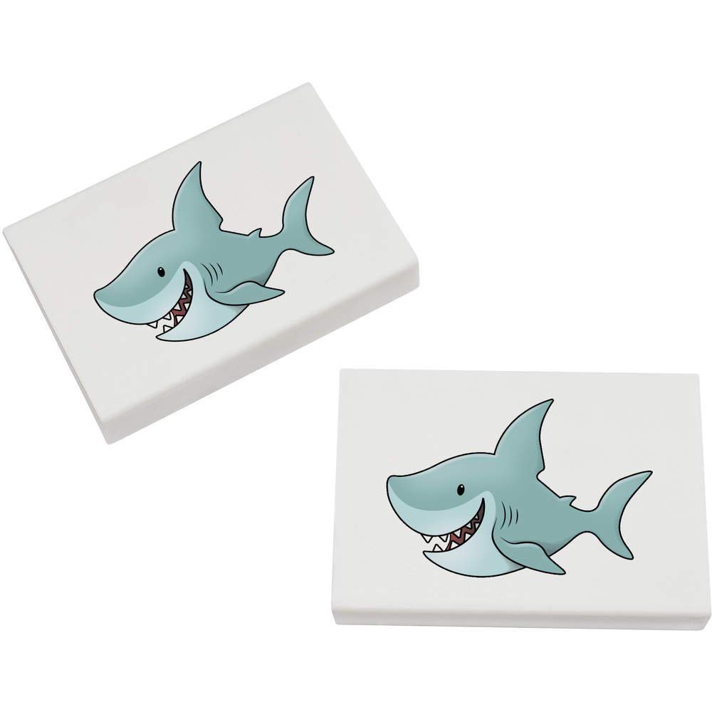 Azeeda 2 x 45mm 'Shark' Erasers/Rubbers (ER00022514)