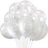 100PCS Christmas Snowflake Latex Balloons - Winter Wonderland/Xmas/Holiday Birthday Wedding Baby Shower Party Decorations Supplies Favors Clear Snowflakes Decor view 1