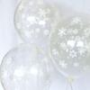 100PCS Christmas Snowflake Latex Balloons - Winter Wonderland/Xmas/Holiday Birthday Wedding Baby Shower Party Decorations Supplies Favors Clear Snowflakes Decor view 2