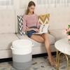 16" x 16" x 18" Extra Large Storage Basket with Lid, Cotton Rope Storage Baskets, Laundry Hamper, Cloth Bin, for Clothes Towels Storage in Living Room, Light Grey/Grey with Cover view 3