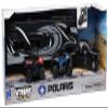 New Ray Toys Die cast Pick up Truck with Toy Hauler and 2 Polaris Vehicles (Blue RZR and red Ranger) view 2