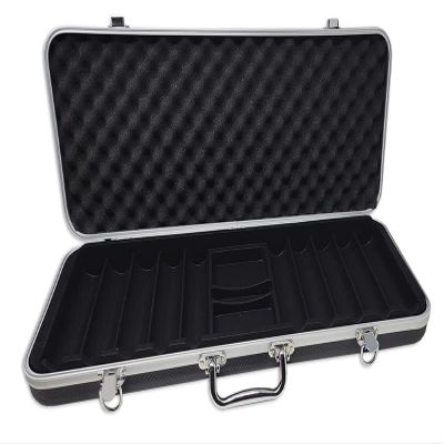 DA VINCI Black ABS Poker Chip Case with 500 Chips Capacity - Upgraded Ding Proof Side Panels