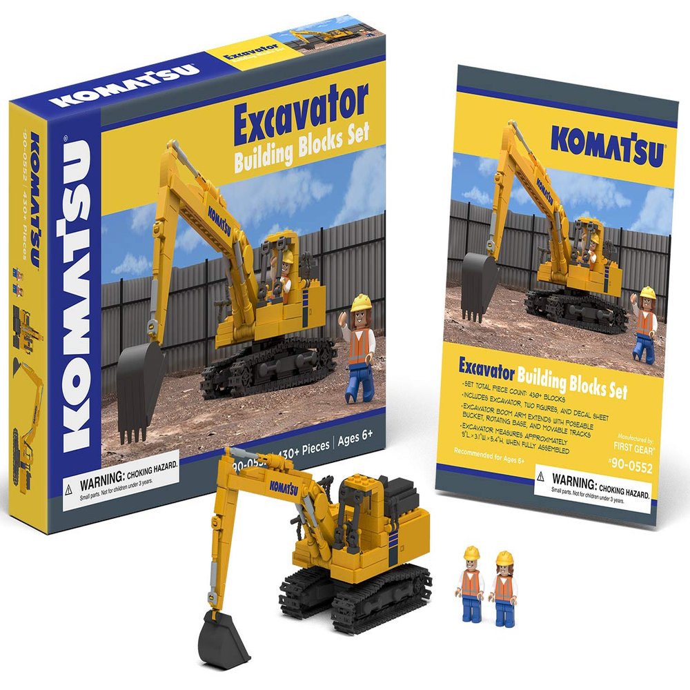 First Gear Komatsu Excavator Building Blocks Set (90-0552)