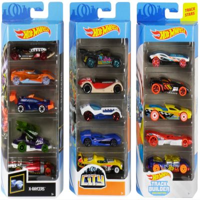 Hot Wheels Track Bundle City Track Builder X-Raycers 5-Pack 1:64 Scale Die-Cast Cars Collectors of All Ages Colorful Graphics Exclusive Great Gift Idea 3 Years and Older