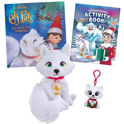 The Elf on The Shelf Arctic Fox Activity Set: an Arctic Fox Tradition, 4" Fox Clip-On, and Santa's Activity Book