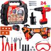 JOYIN 24Pcs Kid Tool Set, Pretend Toddler Tool Toy with Construction Worker Belt & Electric Toy Drill in Carry Case for Boy Girl Halloween Present Birthday Dress Up Party view 1