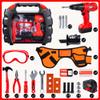 JOYIN 24Pcs Kid Tool Set, Pretend Toddler Tool Toy with Construction Worker Belt & Electric Toy Drill in Carry Case for Boy Girl Halloween Present Birthday Dress Up Party view 2