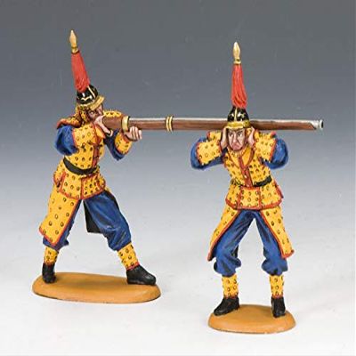 King & Country Imperial China IC041 Imperial Match Lock Gun Team A 1:30 Scale Pewter