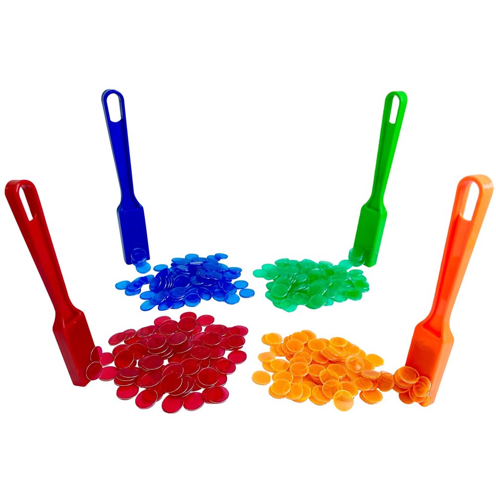 Yuanhe Magnetic Bingo Wand Chips - 4 Colors for Science Learning Counting Family Game Night Activities