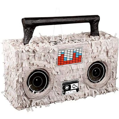 Boland 30945 Pinata Stereo Radio for Filling, Size 35 x 52 cm, Cardboard, Party Game, Boombox, Ghetto Blaster, Gift, Birthday