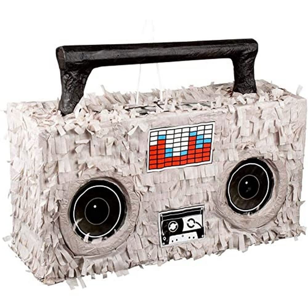 Boland 30945 Pinata Stereo Radio for Filling, Size 35 x 52 cm, Cardboard, Party Game, Boombox, Ghetto Blaster, Gift, Birthday