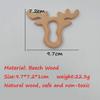 10pcs Natural Wooden Antlers Montessori Toy Pendant Pure Natural Beech Wood Animal Shape Toys for Handmade Necklace/Bracelet (Antlers 10pcs) view 2