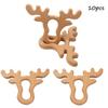 10pcs Natural Wooden Antlers Montessori Toy Pendant Pure Natural Beech Wood Animal Shape Toys for Handmade Necklace/Bracelet (Antlers 10pcs) view 3