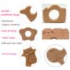 10pcs Natural Wooden Antlers Montessori Toy Pendant Pure Natural Beech Wood Animal Shape Toys for Handmade Necklace/Bracelet (Antlers 10pcs) view 4
