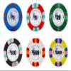 DA VINCI Unicorn All Clay Poker Chip Set with 500 Authentic Casino Weighted 9 gram Chips, Black ABS Case, 2 Decks of Plastic Playing Cards, Dealer Buttons and 2 Cut Cards view 3