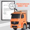 DOUBLE E Benz Licensed Remote Control Garbage Truck Electric Recycling Toy Set with Trash Bin Real Lights Rechargeable Waste Management Trash Truck Toys Gift for Kids view 2