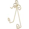 Bard's Scroll Satin Gold-toned Wall Mountable Cup and Saucer Hanger, 8" H x 6.5" W x 1.75" D, Pack of 6 view 1