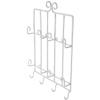 Bard's White Wrought Iron Wall Mounted 4 Cup and 4 Saucer Display Hanger, 15.75" H x 11.5" W x 2" D (for 6" Saucers), Pack of 2 view 1
