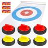 HearthSong Curling Zone  Indoor Battery Operated Hovering Curling Set  Fun Family Game for Kids and Adults  6 Curling Stones and Floor Mat  Olympic Sport Party Game Equipment  Age 3+ view 1