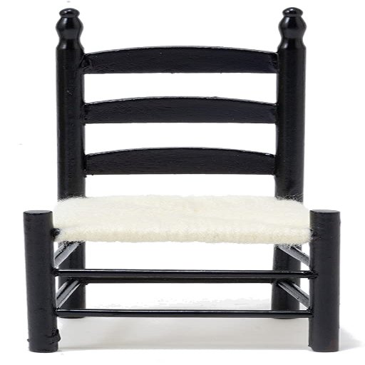 Classics by Handley Dollhouse Miniature Shaker Side Chair, Black