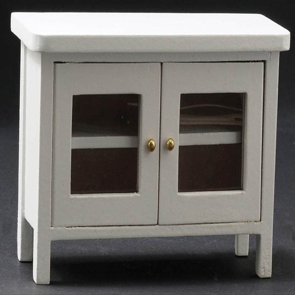 Classics by Handley Dollhouse Miniature Television Stand, White