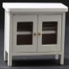 Classics by Handley Dollhouse Miniature Television Stand, White view 1
