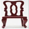 Classics by Handley Dollhouse Miniature Side Chair, Mahogany view 2