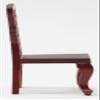 Classics by Handley Dollhouse Miniature Side Chair, Mahogany view 3