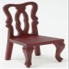Classics by Handley Dollhouse Miniature Side Chair, Mahogany view 4