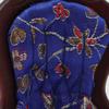 Classics by Handley Dollhouse Miniature Victorian Lady's Chair, Mahogany with Blue Floral Fabric view 3