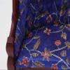 Classics by Handley Dollhouse Miniature Victorian Sofa, Mahogany with Blue Floral Fabric view 3