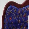 Classics by Handley Dollhouse Miniature Victorian Sofa, Mahogany with Blue Floral Fabric view 4