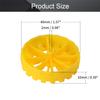 MroMax 40x10mm RC Cars Wheels, 4Packs Yellow Toys Wheels, 2mm Dia Shaft Plastic Model Wheels for DIY Toy, RC Car, Truck, Boat and Helicopter Model Part view 2