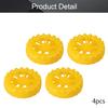 MroMax 40x10mm RC Cars Wheels, 4Packs Yellow Toys Wheels, 2mm Dia Shaft Plastic Model Wheels for DIY Toy, RC Car, Truck, Boat and Helicopter Model Part view 4