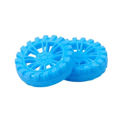 MroMax 40x10mm RC Cars Wheels, 2Packs Blue Toys Wheels, 2mm Dia Shaft Plastic Model Wheels for DIY Toy, RC Car, Truck, Boat and Helicopter Model Part