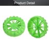 MroMax 40x10mm RC Cars Wheels, 2Packs Green Toys Wheels, 2mm Dia Shaft Plastic Model Wheels for DIY Toy, RC Car, Truck, Boat and Helicopter Model Part view 4