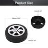 MroMax 1-Inch RC Cars Wheels, 4Packs Black Toys Wheels, 2mm Dia Shaft Plastic Model Wheels for DIY Toy, RC Car, Truck, Boat and Helicopter Model Part view 2
