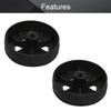 MroMax 1-Inch RC Cars Wheels, 4Packs Black Toys Wheels, 2mm Dia Shaft Plastic Model Wheels for DIY Toy, RC Car, Truck, Boat and Helicopter Model Part view 3