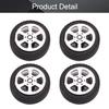 MroMax 1-Inch RC Cars Wheels, 4Packs Black Toys Wheels, 2mm Dia Shaft Plastic Model Wheels for DIY Toy, RC Car, Truck, Boat and Helicopter Model Part view 4