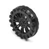 MroMax 30x8mm RC Cars Wheels, 1Pack Black Toys Wheels, 2mm Dia Shaft Plastic Model Wheels for DIY Toy, RC Car, Truck, Boat and Helicopter Model Part view 1
