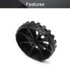 MroMax 30x8mm RC Cars Wheels, 1Pack Black Toys Wheels, 2mm Dia Shaft Plastic Model Wheels for DIY Toy, RC Car, Truck, Boat and Helicopter Model Part view 3