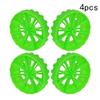 MroMax 40x10mm RC Cars Wheels, 4Packs Green Toys Wheels, 2mm Dia Shaft Plastic Model Wheels for DIY Toy, RC Car, Truck, Boat and Helicopter Model Part view 2