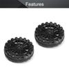 MroMax 40x10mm RC Cars Wheels, 2Packs Black Toys Wheels, 2mm Dia Shaft Plastic Model Wheels for DIY Toy, RC Car, Truck, Boat and Helicopter Model Part view 3