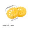 MroMax 30x8mm RC Cars Wheels, 2Packs Yellow Toys Wheels, 2mm Dia Shaft Plastic Model Wheels for DIY Toy, RC Car, Truck, Boat and Helicopter Model Part view 3