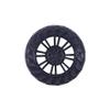 MroMax 45x12mm RC Cars Wheels, 1Pack Black Toys Wheels, 2mm Dia Shaft Plastic Model Wheels for DIY Toy, RC Car, Truck, Boat and Helicopter Model Part view 1